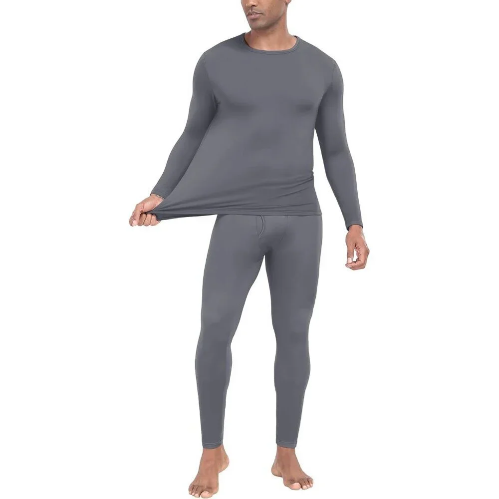 Men's Thermal Underwear Long Johns - Cold Weather Base Layer Set Elasticity Top
